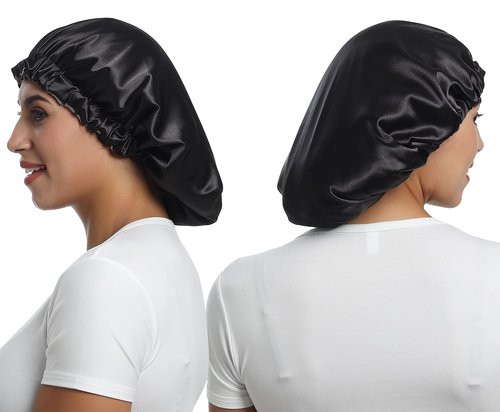 SAYMRE Satin Bonnet Silky Sleep Cap,Adjustable Hair Bonnet for Braids Curly Hair