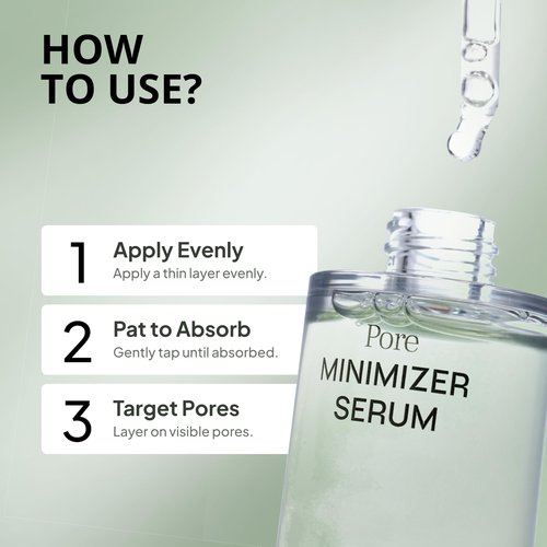 HAPA KRISTIN Face Serum Korean Skin Care Pore Care with Centella, Reduces Enlarged Pores & Excess Sebum, Niacinamide Serum, Oil Control, Pore Cleaner, Bakuchiol, 1.01 fl oz