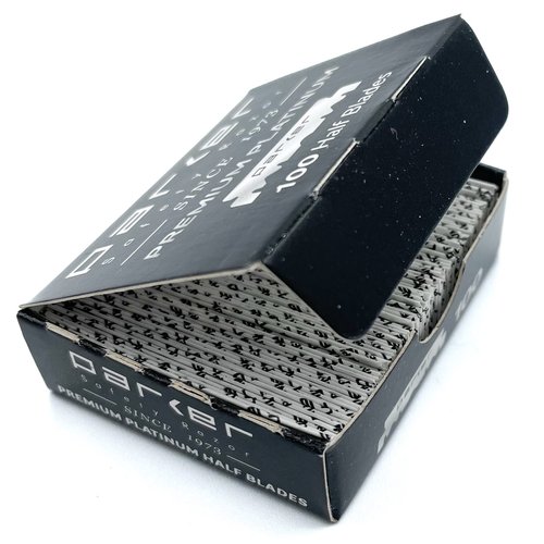 Parker Premium Platinum 1/2 Blades, 400 COUNT - For Professional Barber, Shavette and Disposable Straight Razors