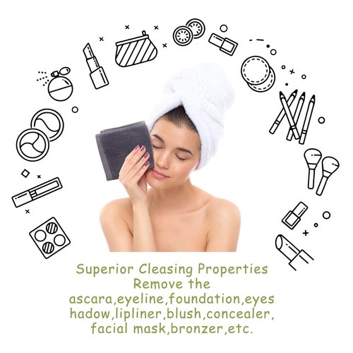 JEFFSUN 12 Pack Small Wash Cloths,13X13 inch Face Washcloths Service Well for Morning Skincare Routine, 10X10 inch Black Face Cloths Perfect for Makeup Removal