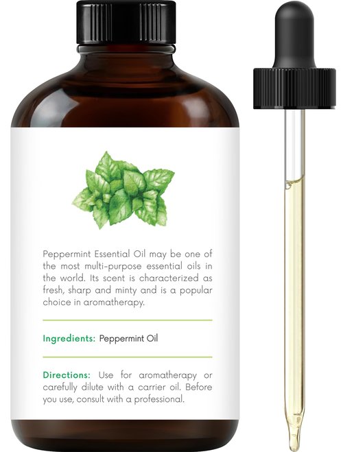 Handcraft Blends Grapeseed Oil with Peppermint Essential Oil and Lemon Essential Oil Set – 100% Pure and Natural Oils – Carrier Oil for Essential Oils Mixing, Aromatherapy Oils and Massage