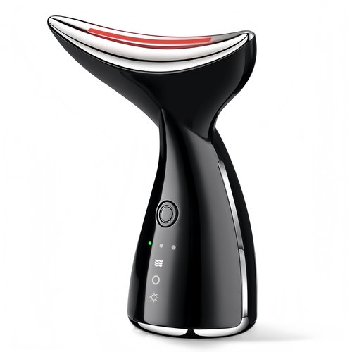 VOFEL Face and Neck Massger for Skin Care Electric Face Neck Lifting Massager with 45℃ Heat & 3 Massage Modes for Wrinkles Facial Neck Massager (Black)