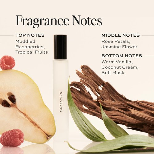 DIME Beauty Perfume Malibu Night, 0.34 oz / 10 ml - Light and Floral Musk Scent, Hypoallergenic, Clean Perfume, Eau de Toilette For Women