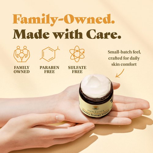 Sunroot Naturals Whipped Tallow Balm, Vanilla Orange Cream Moisturizer, Natural Ingredients, Glass Jar, 2.85 oz, Face and Body Care