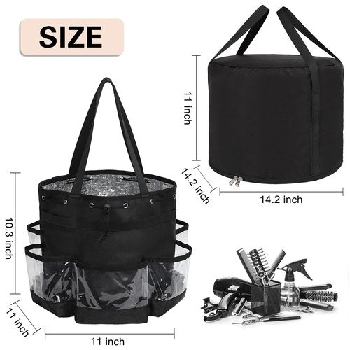 CUBETASTIC 2-Piece Hairstylist Travel Bag Set: Large Capacity, Heat Resistant, Professional Makeup & Waterproof Shower Bag