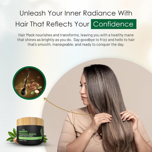 Herbishh Hair Color Shampoo Linen Magic Dye for Gray Hair + Herbishh Argan Hair Mask-Deep Conditioning & Hydration For Healthier Looking Hair 150ml