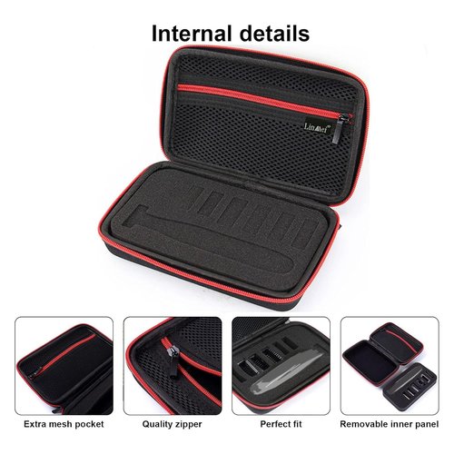 LinMei Hard Case Compatible with One Blade Trimmer, Travel Organizer Carrying Box for QP2520, QP2530, QP2620, QP2630 Face & Body Electric Trimmer Shaver