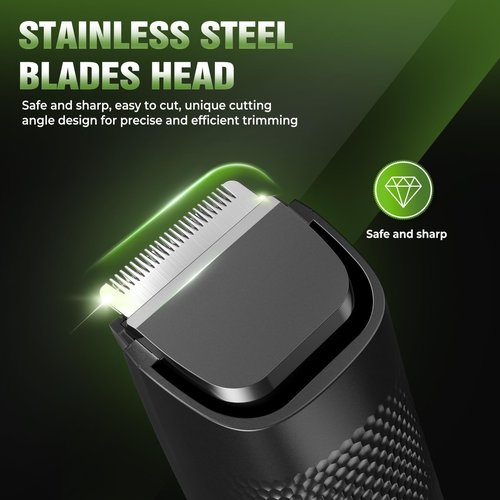 Beard Trimmer for Men: All-in-One Vacuum Mustache Trimmer With Precision Dial,Adjustable 20 Length Setting Premium Facial Hair Groomer with Length Comb USB-C Recharge, Waterproof Wet/Dry Clipper