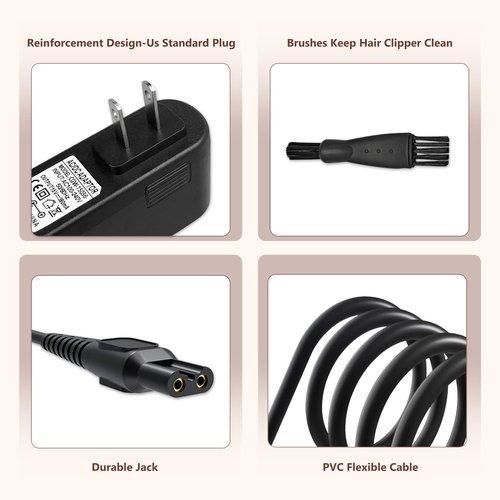 15V Replacement Power Cord for Philips Norelco Shavers & Beard Trimmers - Compatible with HQ8505, 7000, 5000, 3000, 9000 Series, MG5750, MG7750, S1560, OneBlade & More - 3.9FT Charging Adapter
