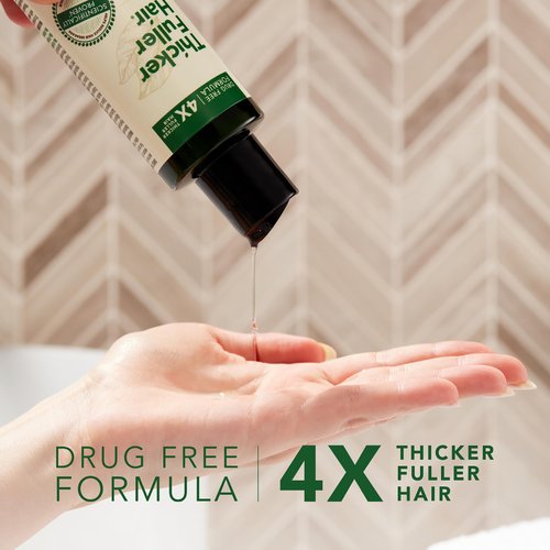 Thicker Fuller Hair Thickening Serum - Thinning Hair Treatment - Hair Volumizer Serum with Natural Ingredients - Fights Breakage - 4 pc