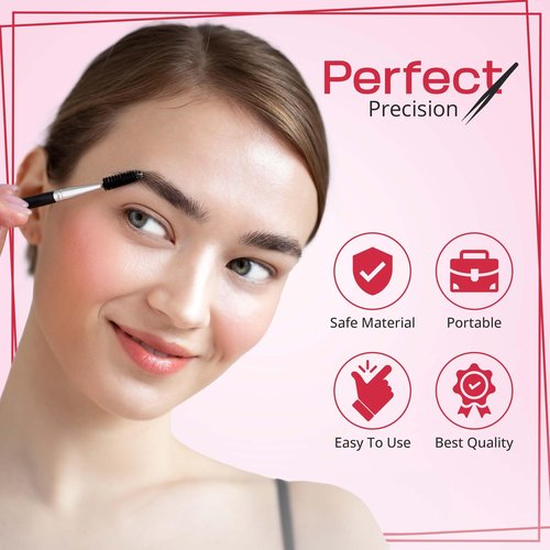 NazQat 6 Pcs Tweezers Set for Women Facial Hair, Professional Eyebrow Kit, 4x Precision Tweezers for Eyebrows with Scissors and Grooming Brush - Eyebrows Hair Pluckers with Leather Travel Case