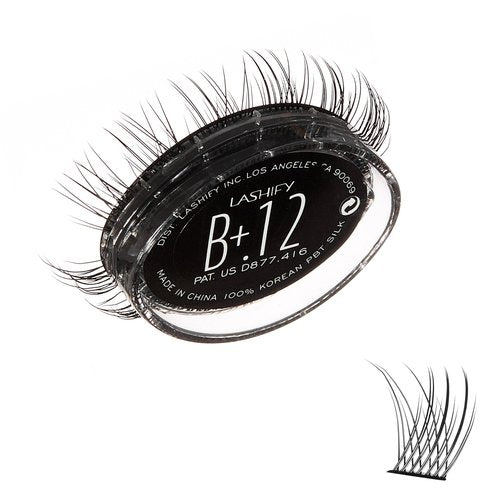 Lashify Bold Plus+ 12mm Gossamer Eyelash Extensions Refill in Black, Easy DIY False Lashes for the Most Delicate, Natural and Long Lasting Look