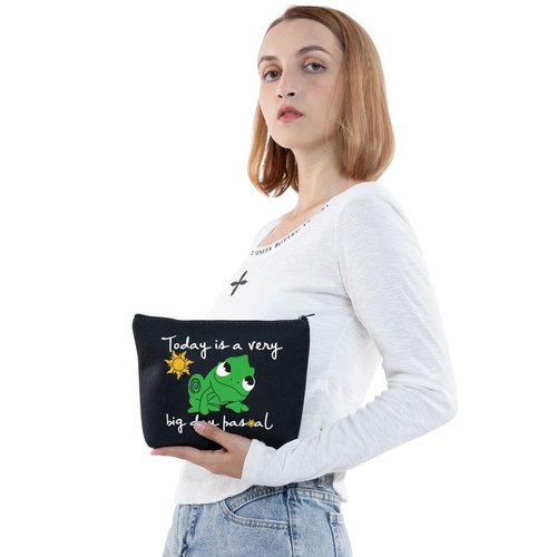 JNIAP Pascal Makeup Bag Lover Gifts Today Is a Very Big Day Zipper Pouch (Very Big Day black mb)