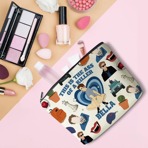 LONGXIN Twilight Merch Makeup Bag Movie Merchandise Vampire Werewolf Gift Vampire Edward Bag Gifts for Vampire Lover Edward Bella Fans Movie Lovers Girls