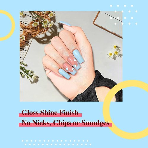 AIMEILI Summer Gel Nail Polish Color with Gel Base Coat No Wipe Top Coat