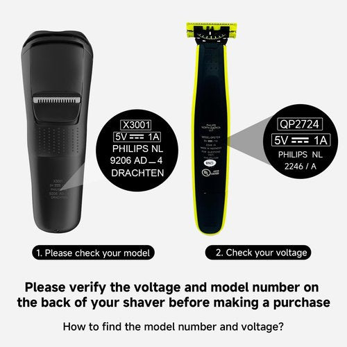 5V USB Charger Cord Fit for Phillips Power Shaver Cable,5V USB Charging Cable Fit for Philips Norelco One Blade QP2724 QP2834 QP1924 QP4631 QP6542 QP4530 MG7910 MG5910 MG9510 MG9525 X3001 S3341