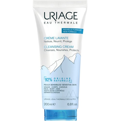 Uriage Cleansing Cream 6.8 fl.oz. | Face & Body Cleanser with 1/3 Nourishing Milk | 2 in 1 Care: Nourishing Shower Cream for all Skin Types, Suitable All the Family - Soap-Free