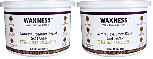 Waxness Wax Necessities Polymer Blend Luxury Italian Velvet Soft Wax Tin 14 Ounces (Pack of 2)
