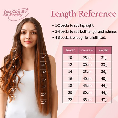 SEGOHAIR Clip in Hair Extensions Real Human Hair for Women, 12 Inch 33g 6pcs, Pink, Straight - Highlight, Add Volume and Length for Daily Wear, Parties, Weddings