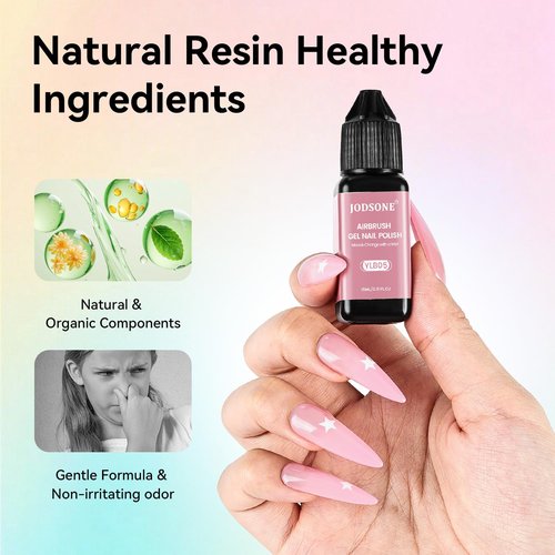 JODSONE 32 Colors Airbrush Gel Nail Polish, No Dilution Gel Nail Polish Strong Coverage, Highly Saturated Colors Ideal for At-home Salon Use