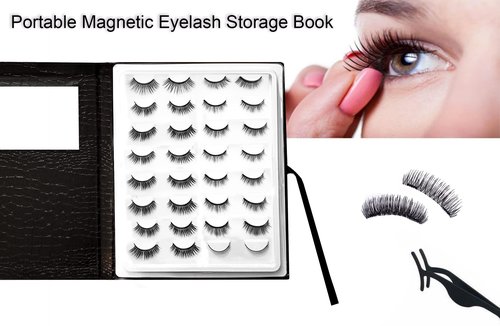 Coiffure Extensions 16 Pair Portable Magnetic Eyelash Storage Book | Eyelash Organizer Holder Case | Eyelash Travel Holder | Eyelashes Organizer Holding Case | False Eyelashes Storage