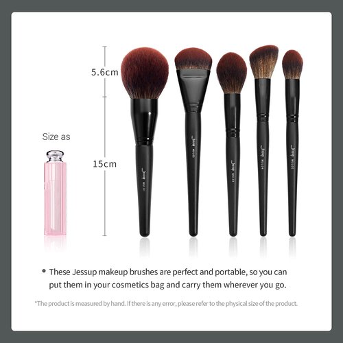 Jessup Eyeshadow Brushes Set Bamboo 15pcs T137 with 5pcs Makeup Artist Large Face Makeup Brushes Set T273