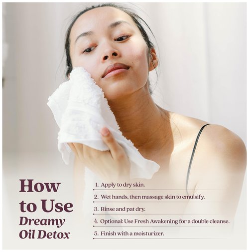 Cosmette Dreamy Deep Cleansing Oil Blend for Sensitive Skin, Vegan Makeup Remover & Facial Pore Cleanser - Jojoba, Coconut, Castor, Pumpkin & Lavender - Gentle, Hydrating, Natural Skincare, 1.7 FL Oz