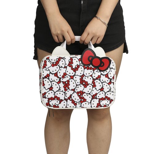 Bioworld Hello Kitty Foldable Hanging Toiletry Travel Bag Cosmetic Case With 3D Bow