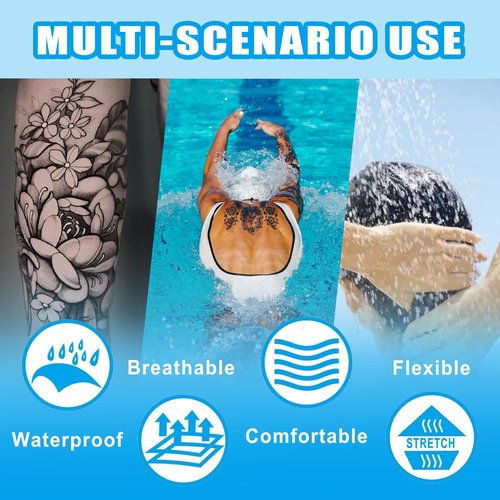 Tattoo Aftercare Bandage - 6'' x 11yard Second Skin Tattoo Cover Latex-free Tattooing Bandage Wrap Waterproof Matte Protective Film for Initial Healing Protective and Skin Repair