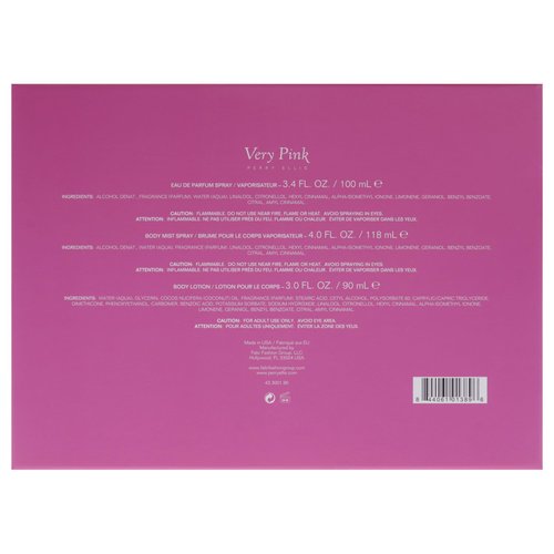 Perry Ellis Very Pink by Perry Ellis for Women - 3 Pc Gift Set 3.4oz EDP Spray, 3oz Body Lotion, 4oz Body Mist