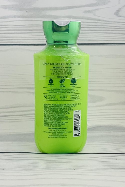 Bath & Body Works Bath and Body Works Waikiki Beach Coconut Super Smooth Lotion Sets Gift For Women 8 Oz -2 Pack (Waikiki Coconut) 16 Fl Oz