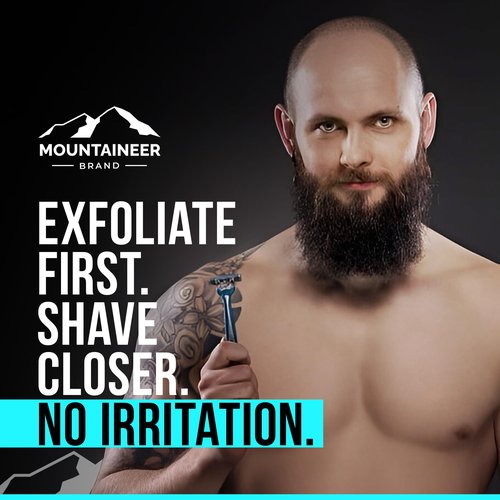 Mountaineer Brand Bald Head Care Gifts For Bald Men | All Natural 3 Step Daily Skin Care for Healthy Scalp & Face | Exfoliate Scrub | Cleanse Wash | Shine Away PH Balance