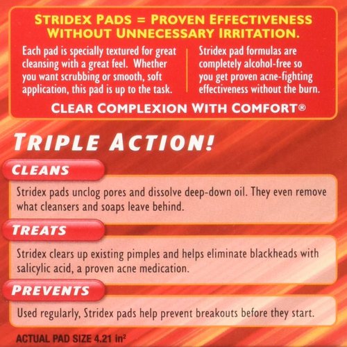 Stri-dex Pads Maximum Strength, 3 Pack of 55 Pads