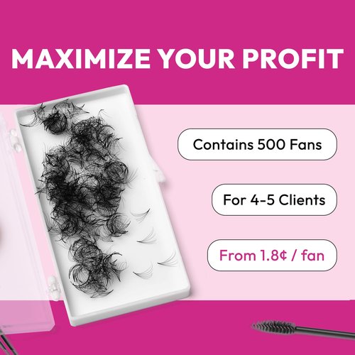 Eyesy Lash 448 Narrow Promade Fans & 500 Promade Fans - Premade Volume Lash Extensions