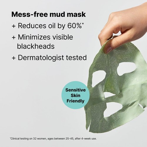 Dr.Jart+ Pore Remedy Purifying Mud Korean Face Mask | Sheet Mask | Korean Skin Care, 5 Pack