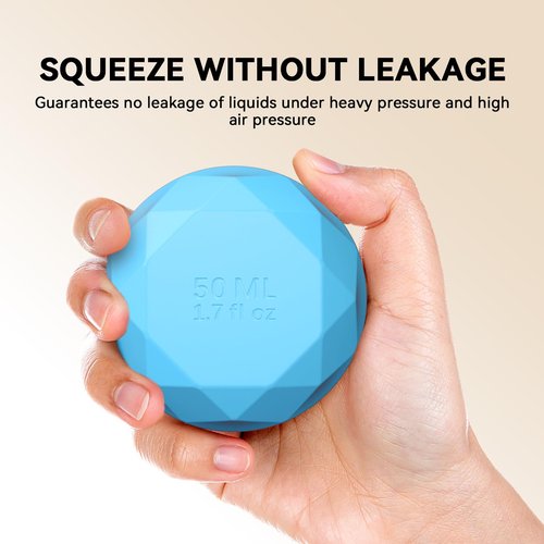 Vinofes Silicone Cream Jars BPA Free, TSA Approved 1.7oz Travel Size Containers, Leak-proof Travel Essentials with Lid for Cosmetic Face Hand Body Cream (2Pack)