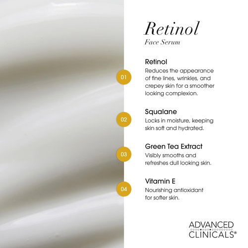 Advanced Clinicals - Retinol Serum For Face, Firming Collagen Serum, Vitamin C Serum Skincare Set, 1.75 Fl Oz, 3pc Set