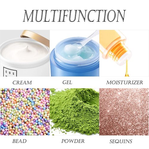 ZEJIA 3 Gram Sample Containers with Lids, 200 Count Tiny Sample Jars, 3ML Makeup Cosmetic Containers for Lip Balms, Lotion, Powder, Beauty Products(Black Lids)