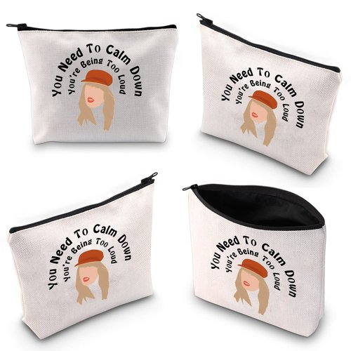 TOBGB Album Gift Singer Song Lyrics Inspired Makeup Bag Singer Merchandise Music Makeup Bag (Calm Down Version)