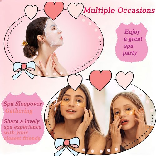 144 PCS Spa Party Supplies for Women,Spa Day Favors Essentials Include Face Masks Skincare, Lip Balm, Under Eye Patches, Foot Bath Bomb,Sleepover Party Supplies Birthday Kit for Women Gift Set