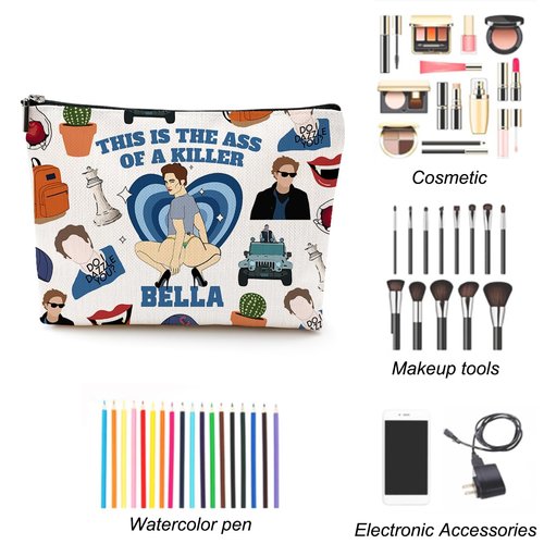 LONGXIN Twilight Merch Makeup Bag Movie Merchandise Vampire Werewolf Gift Vampire Edward Bag Gifts for Vampire Lover Edward Bella Fans Movie Lovers Girls