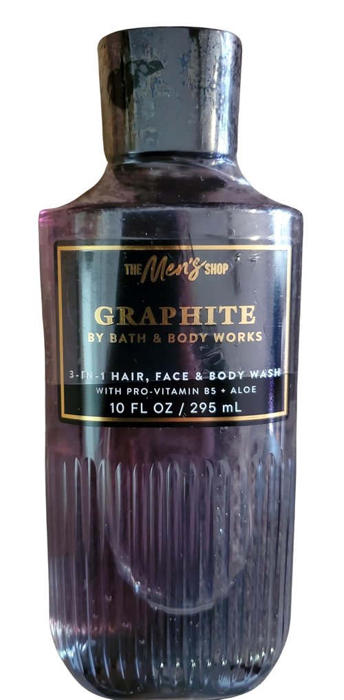 Bath & Body Works Men's Graphite Ultimate Hydration Body Cream and 3-in-1 Face, Hair, Body Gel Wash 2 Piece Set