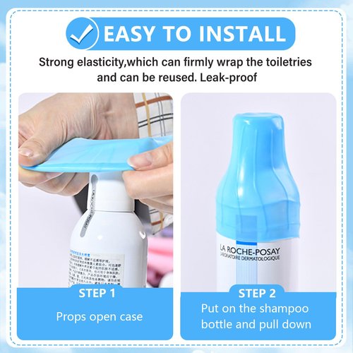16 Pack Silicone Bottle Cover,Travel Essential for Women Men,Cruise Ship Essentials 2025,Beach Vacation Essentials,Travel Size Toiletries,Airplane Travels Accessories Elastic Sleeves for Leak Proofing