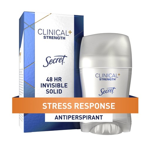 Secret Clinical Strength Antiperspirant and Deodorant Clear Gel, Stress Response, 1.6 Oz. (Pack of 4)