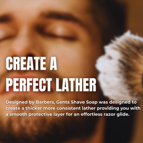 GENTS Men’s Traditional Wet Shaving Kit - 3 Piece Stainless Steel Set with Steel Bowl, Natural Shave Soap & Synthetic Brush - Perfect Grooming Gift