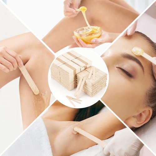 EWVVSS 2 Style 2000 Pcs Wax Sticks for Hair Removal Splinter-Free Wooden Waxing Sticks Large Wax Applicator Sticks Wax Stick for Body and Face, Craft Sticks,Popsicle Sticks, 6-Inch & 4.5-Inch