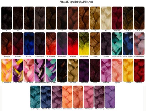 RastAfri Freed'm Silky Braid Pre-Stretched (Color #1B) (Pack of 6)
