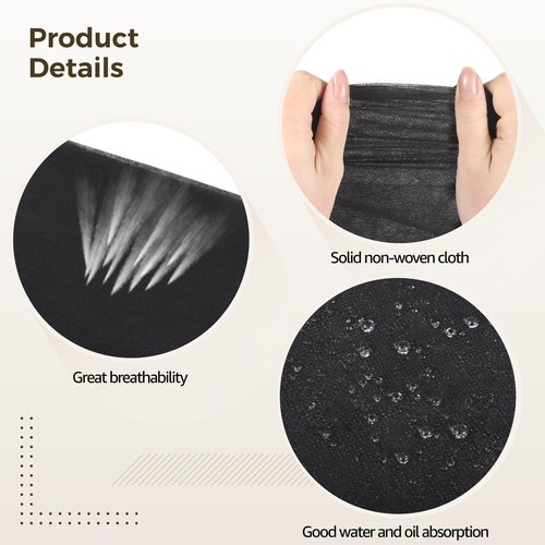 100 PCS Disposable Bed Sheets for Massage Table, 31" x 71" Non-Woven Massage Table Cover, Disposable Bed Sheets for Spa Beds, Beauty Salons, Hotels, and Estheticians (Black)