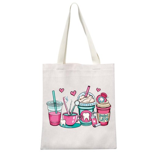 GJTIM Dental Life Cosmetic Bag - Nursing & Hygienist Gift with Zipper Pouch