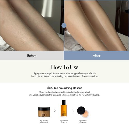 Fig Whisky Hydrating Body Oil – Fast-Absorbing & Non-Greasy Moisturizer with Fig, Argan & Jojoba Oils – Silky Smooth Glow & Deep Nourishment, Woody Scent, 3.38 fl. oz